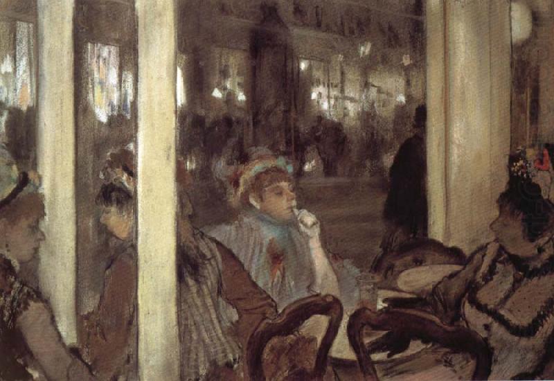 Women in open air cafe, Edgar Degas